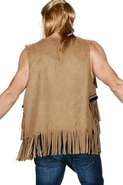 Vest met franjes voor indiaan of hippie