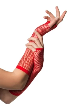 Vingerloze handschoenen visnet lang