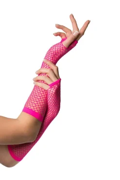 Vingerloze handschoenen visnet lang