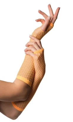Vingerloze handschoenen visnet lang