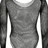 Visnet bodysuit met glitters