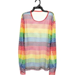 Visnet shirt Regenboog