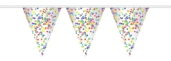 Vlaggenlijn Confetti 10m