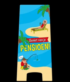 Warning Sign - Pensioen cartoon