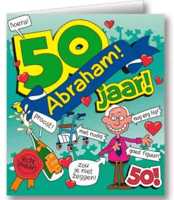 Wenskaarten - Abraham cartoon