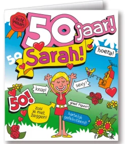 Wenskaarten - Sarah cartoon