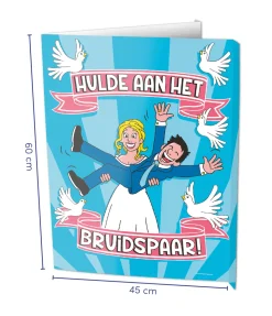 Window sign Bruidspaar
