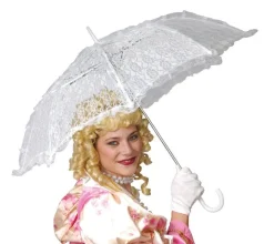 Witte paraplu kant