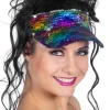 Zonneklep Rainbow pailletten