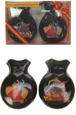 Zwarte Castagnetten met print