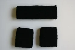 Zweetbandjes set van 3 zwart